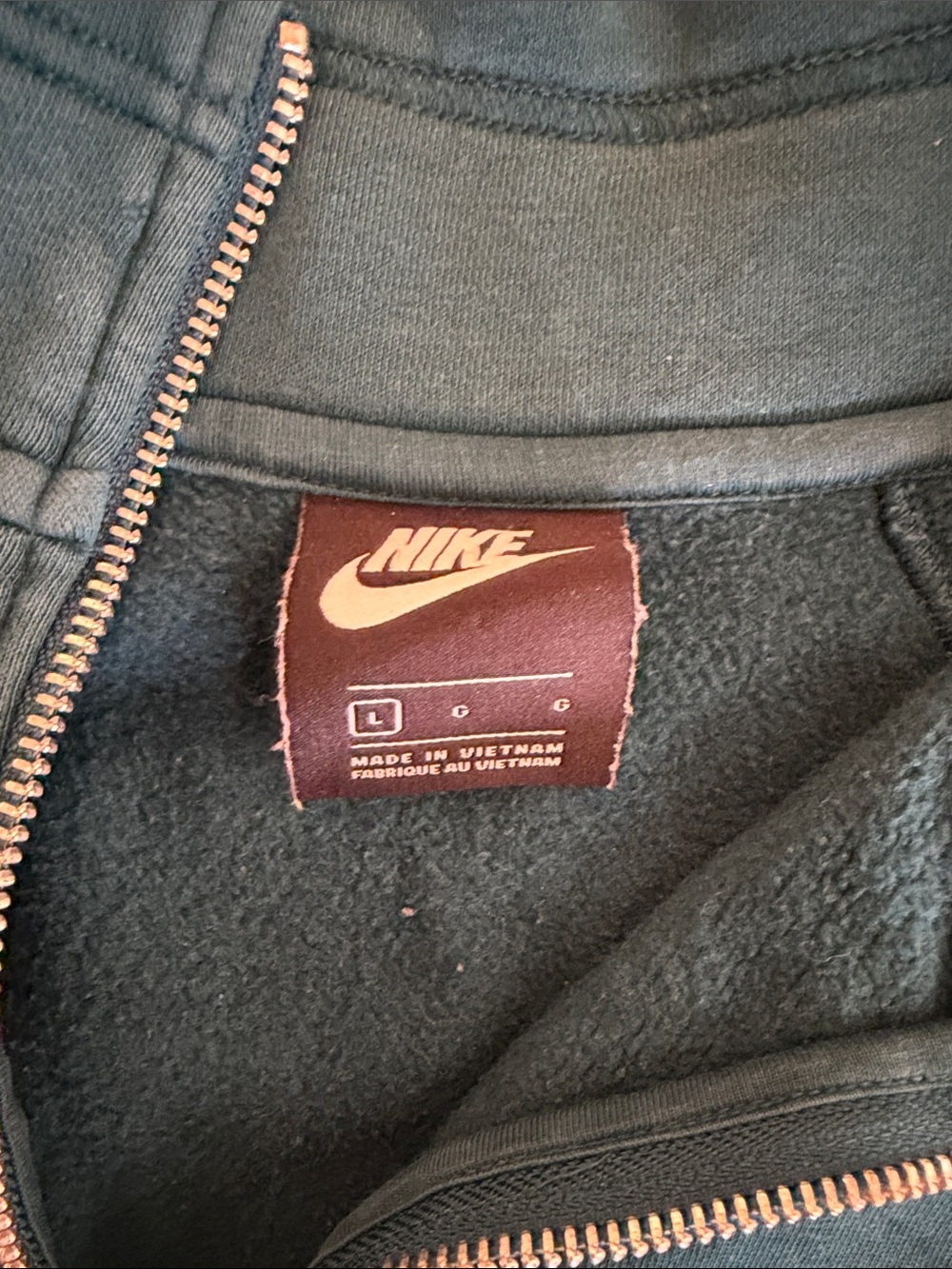 Nike Teal Half-Zip Sweatshirt with silver L - Picture 2 of 6